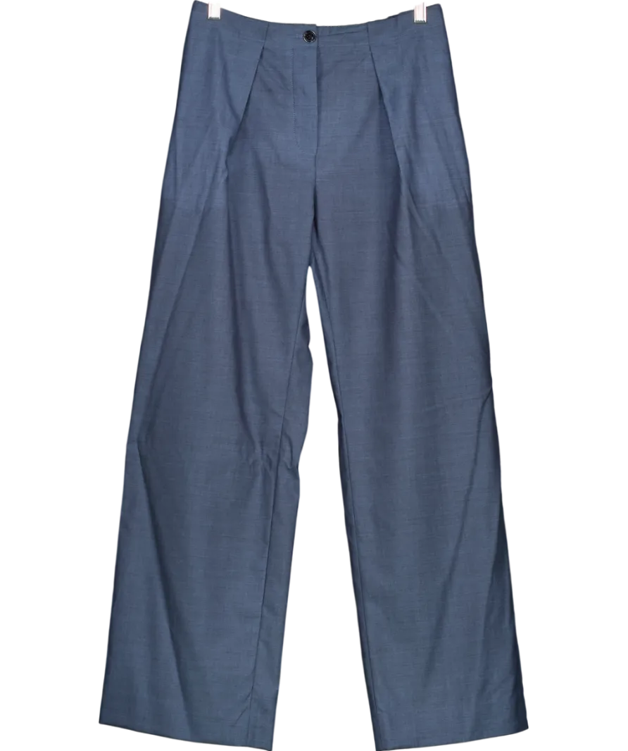 Acne Studios Blue Tailored Wool Trousers - Size 34 UK XS