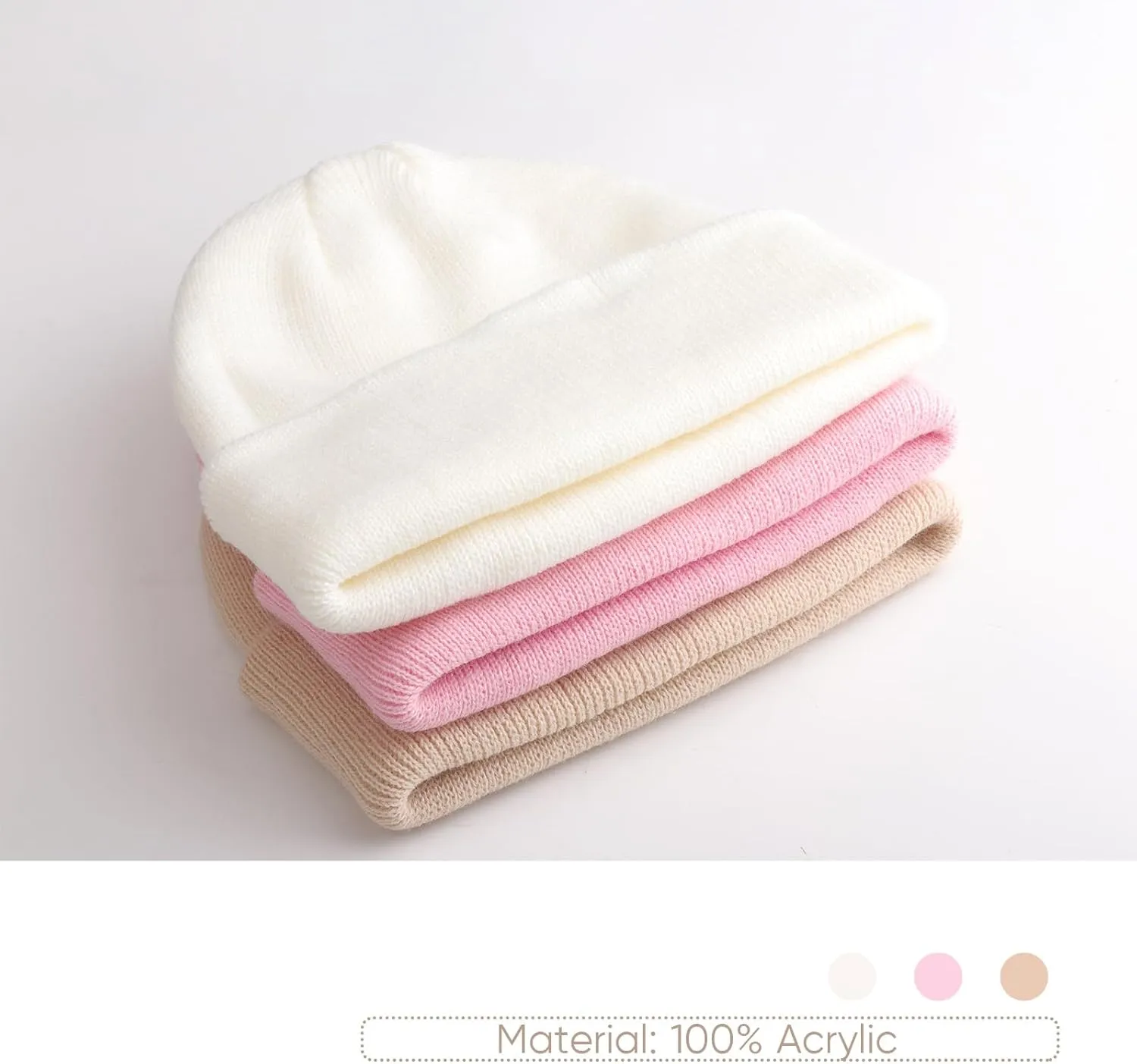 Baby Boy Girl Beanie Kids Toddler Winter Hats Infant Knitted Baby Girls Soft Warm Caps Beanies for Boys Girls