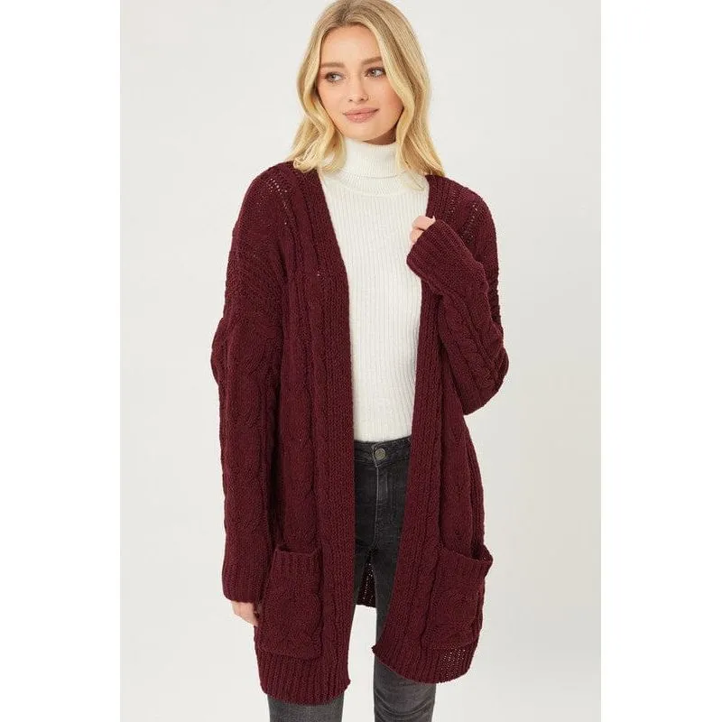 Chunky Cable Knit Cardigan