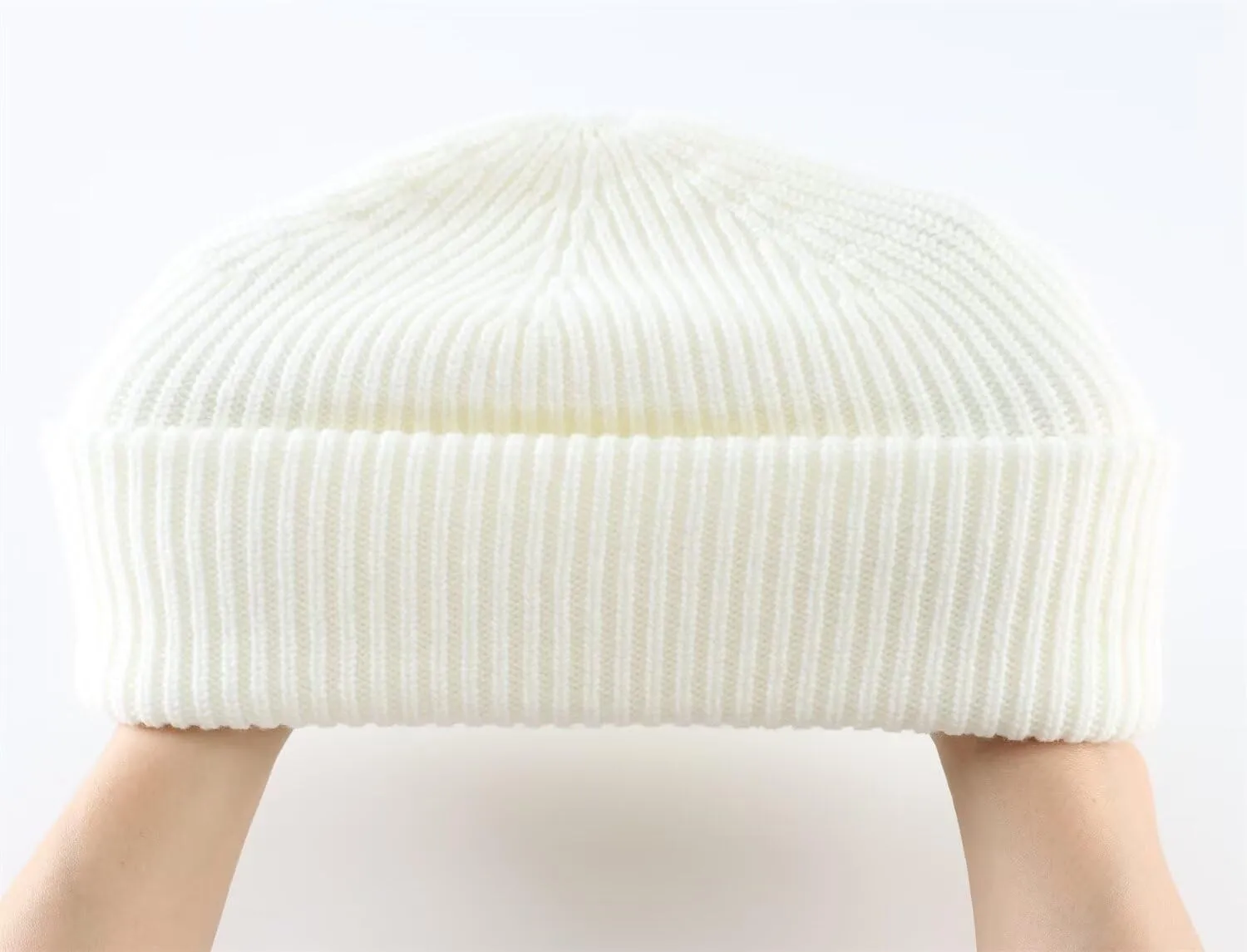 Connectyle Short Fisherman Beanie Hats for Men Women Acrylic Winter Warm Hat Knit Cuffed Beanies Watch Cap