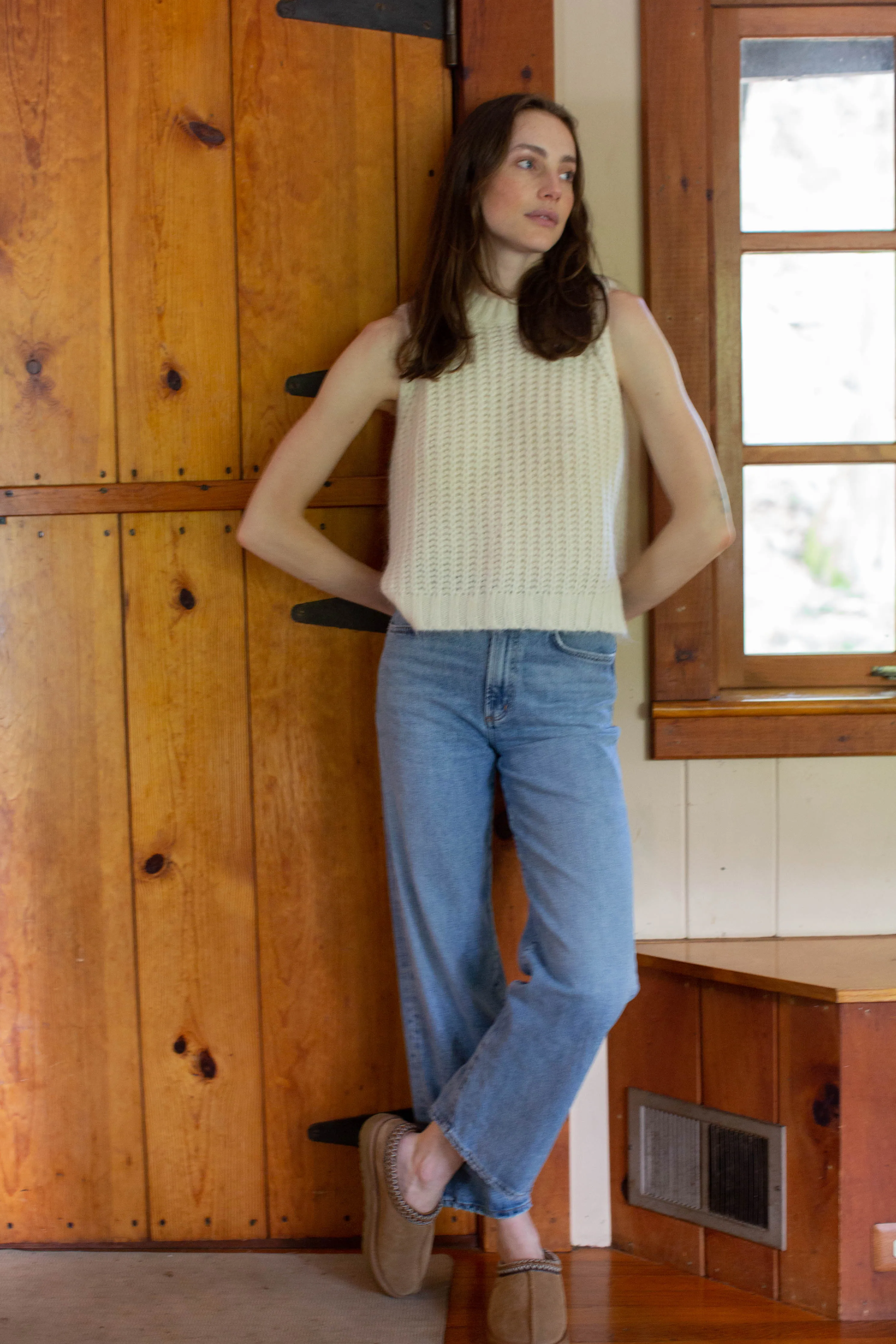 Emilia Sweater Vest- Ivory