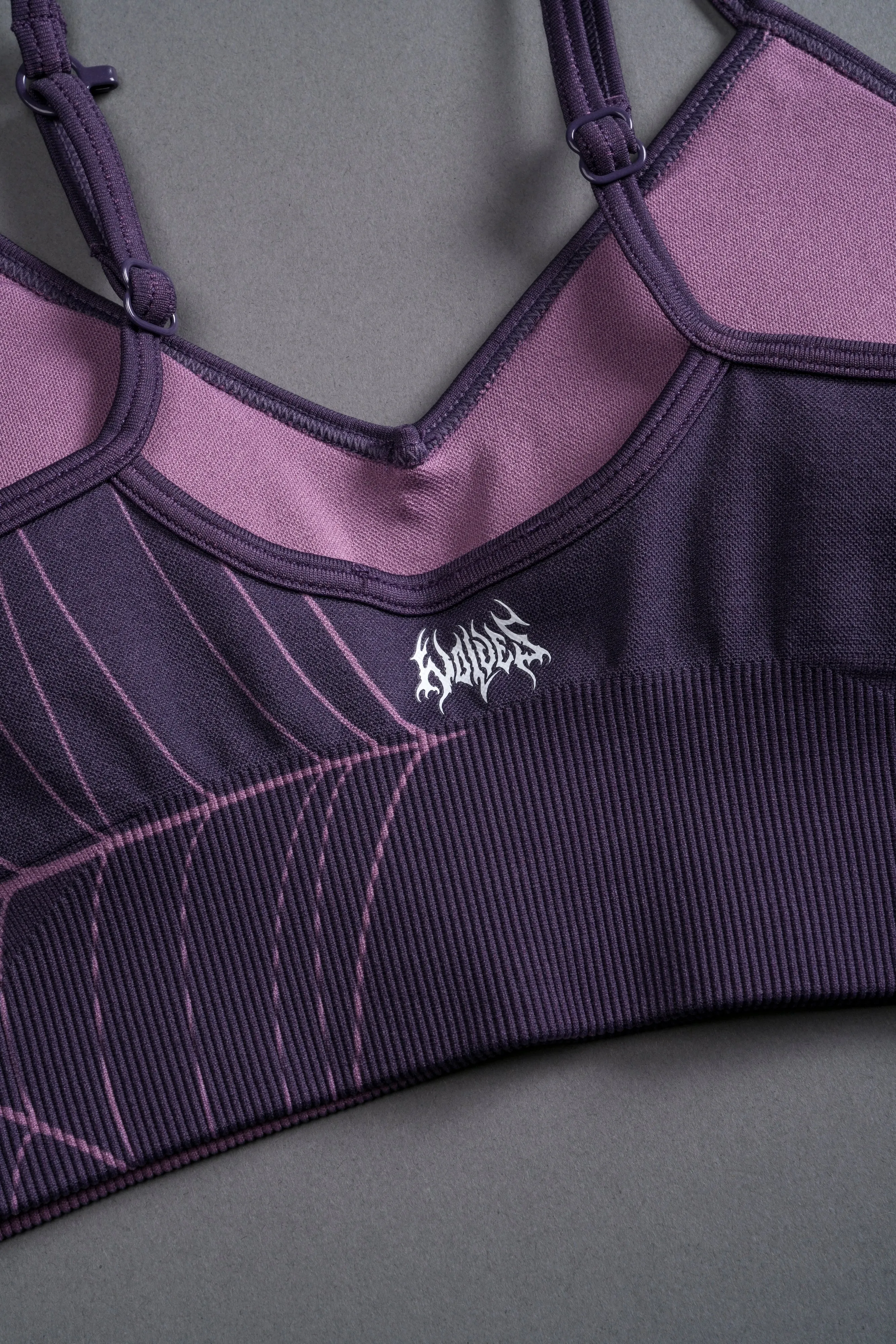 Hesh "Everson Seamless" Sports Bra in Purple Night Web
