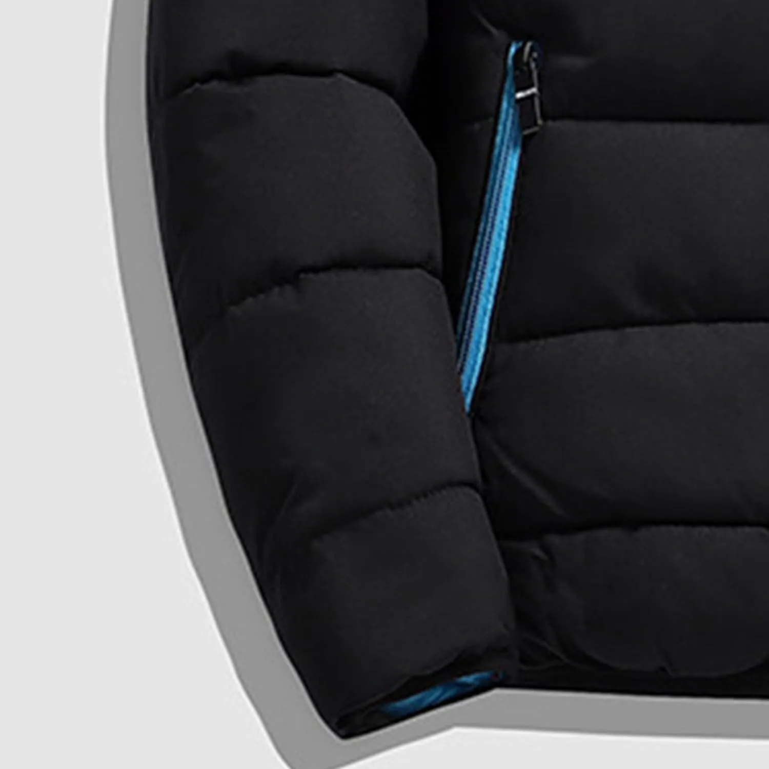 JEsilunmaMY Men's Stand Collar Thermal Puffer Jacket Full Zip Thicken Warm Down Coats Casual Loose Winter Padded Jacket