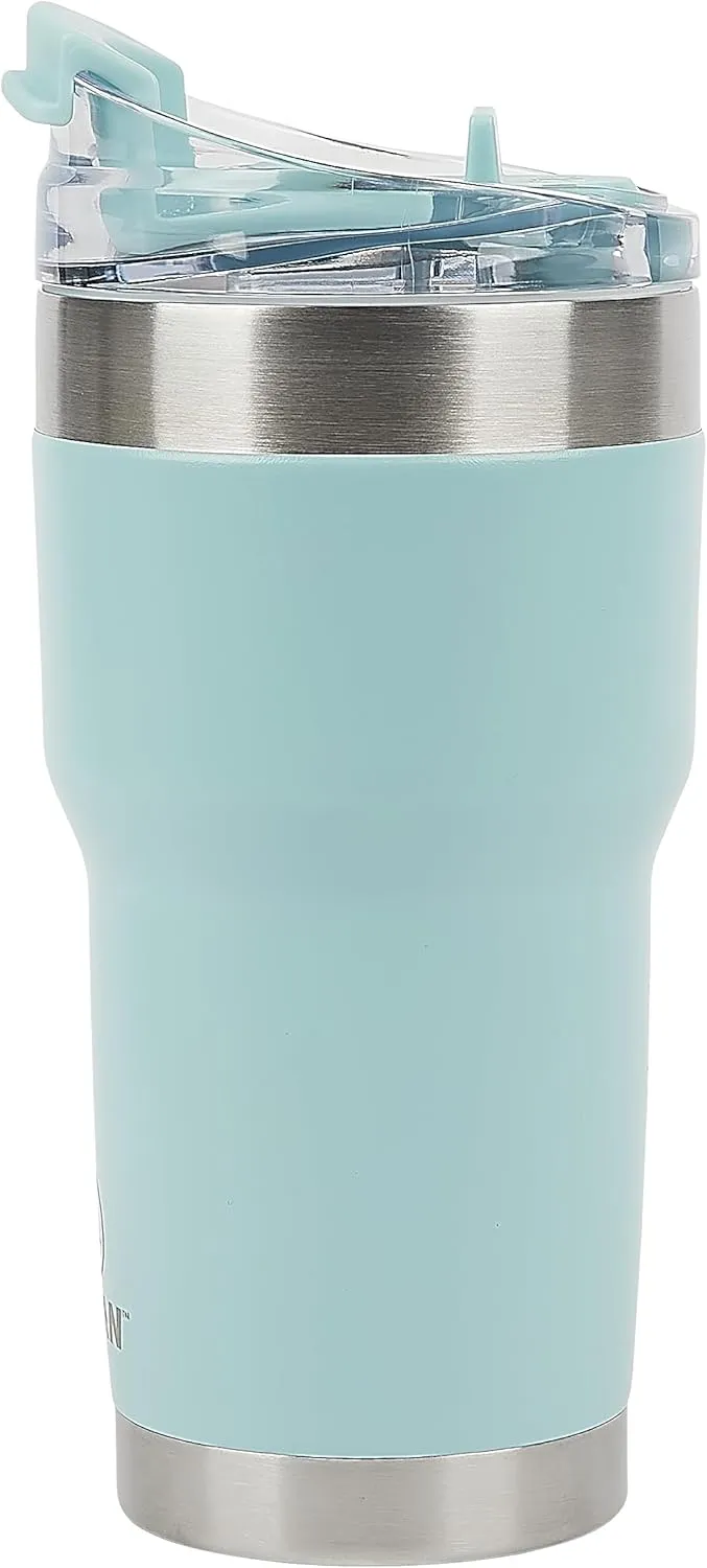 Pelican Hydration Pelican Traveler 22 oz Vacuum Insulated Tumbler - Stainless Steel Double Wall Travel with Dual Lid, Powder Coated Insulated Coffee Mug For Hot Cold Drinks, Breeze