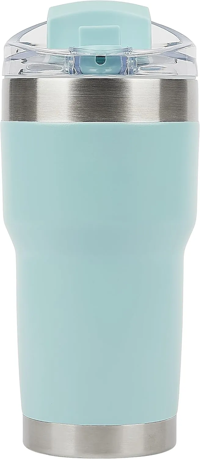 Pelican Hydration Pelican Traveler 22 oz Vacuum Insulated Tumbler - Stainless Steel Double Wall Travel with Dual Lid, Powder Coated Insulated Coffee Mug For Hot Cold Drinks, Breeze