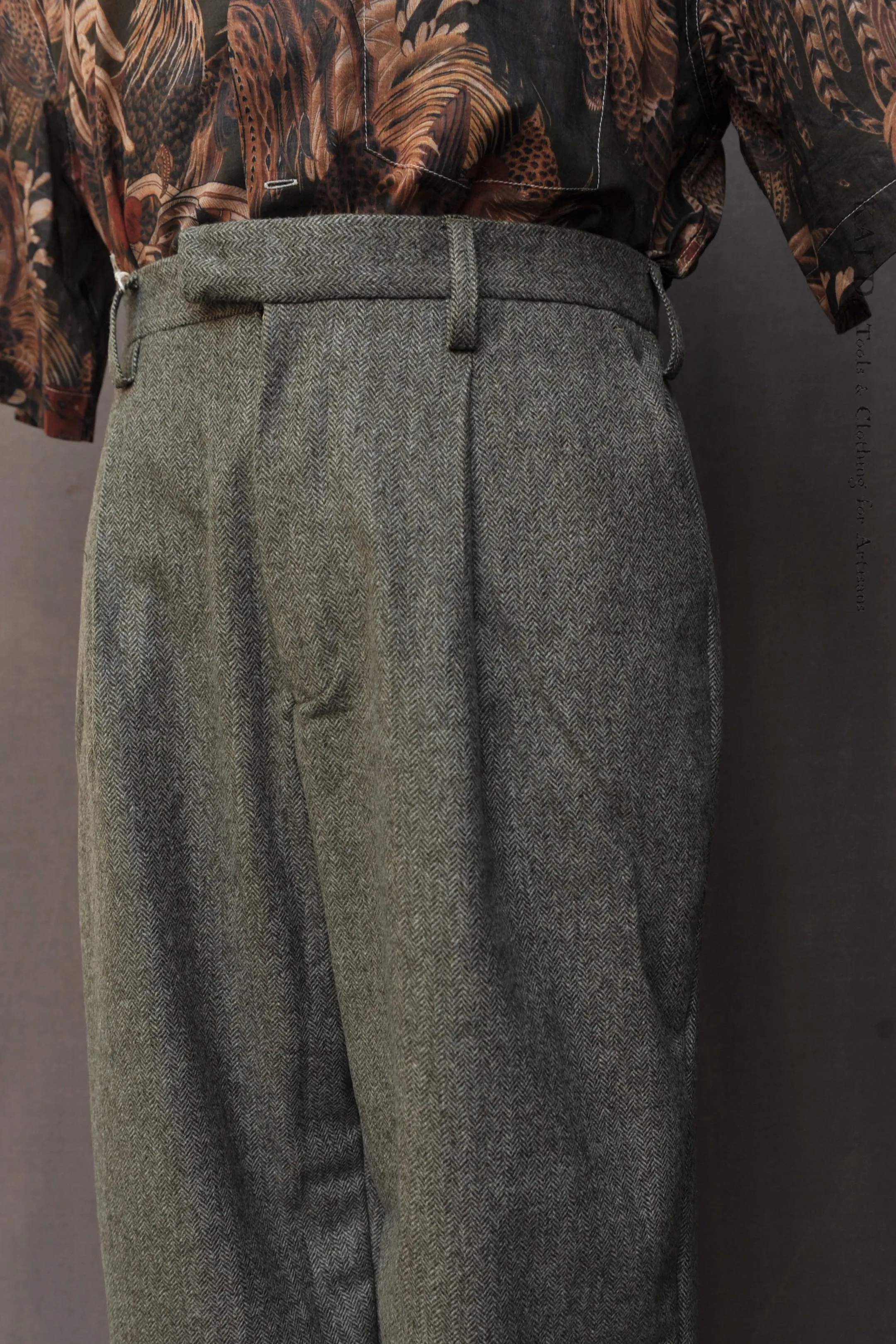 Sheffield Trousers - Wool Herringbone - S, M, L