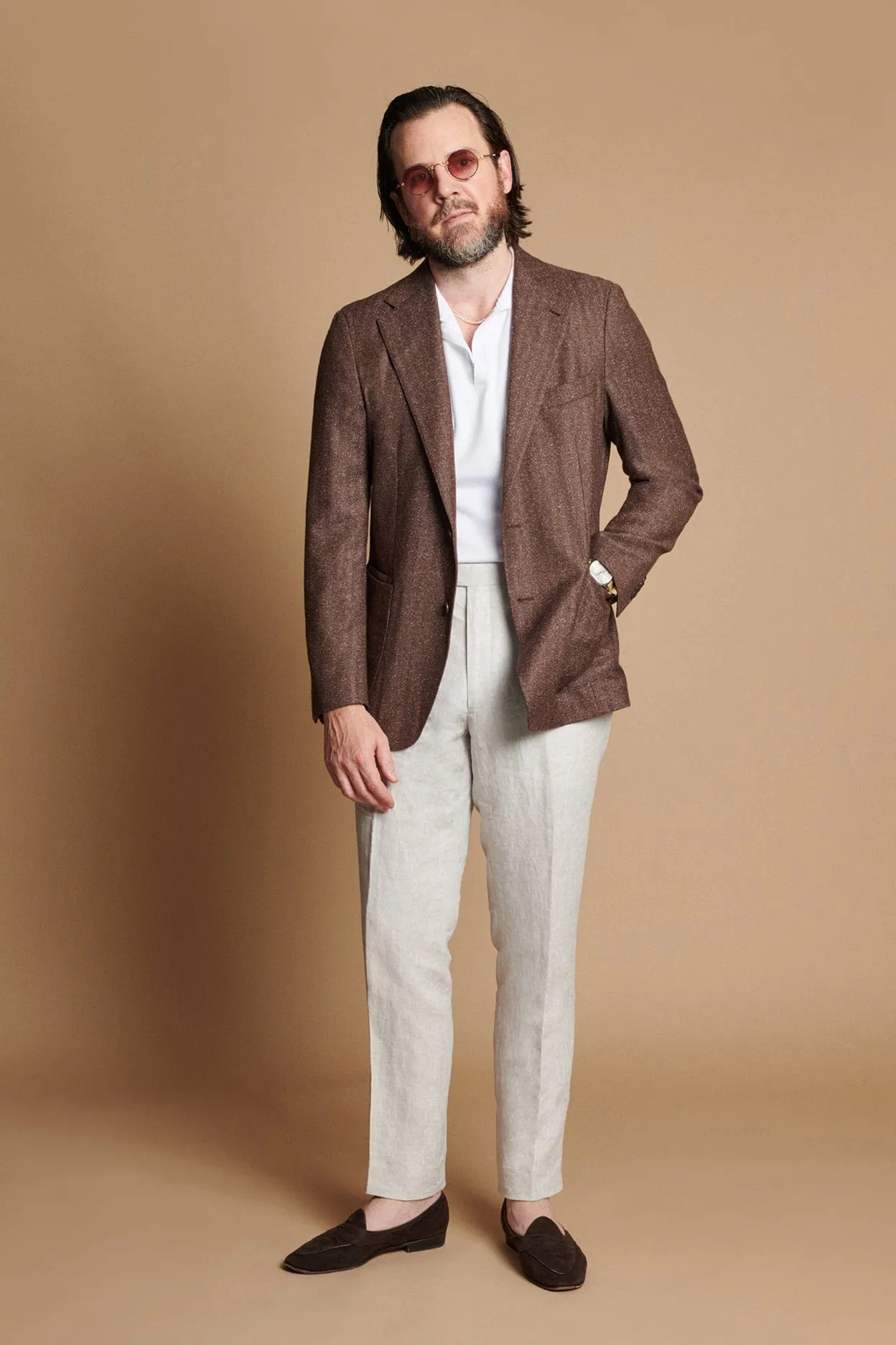 Summer Tweed Herringbone Jacket