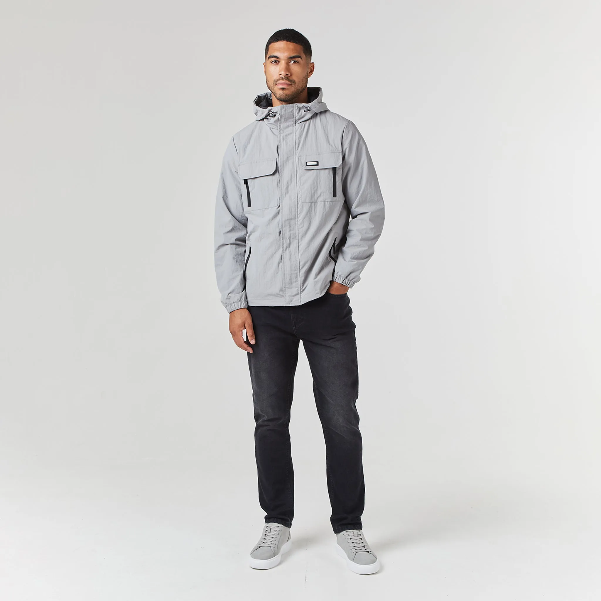 Tech Utility Jacket | Ice Grey