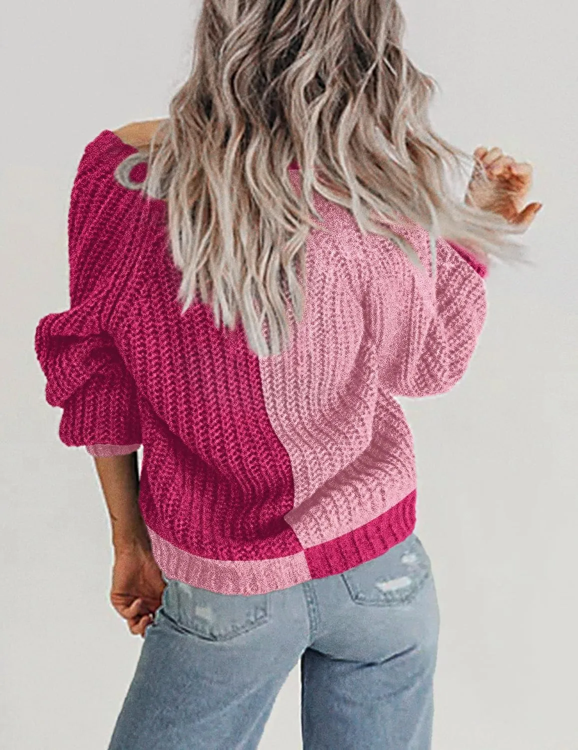 Zeagoo Women's 2025 Fall Chunky Knit Cardigans Open Front Long Sleeve V Neck Button Loose Cardigan Sweaters